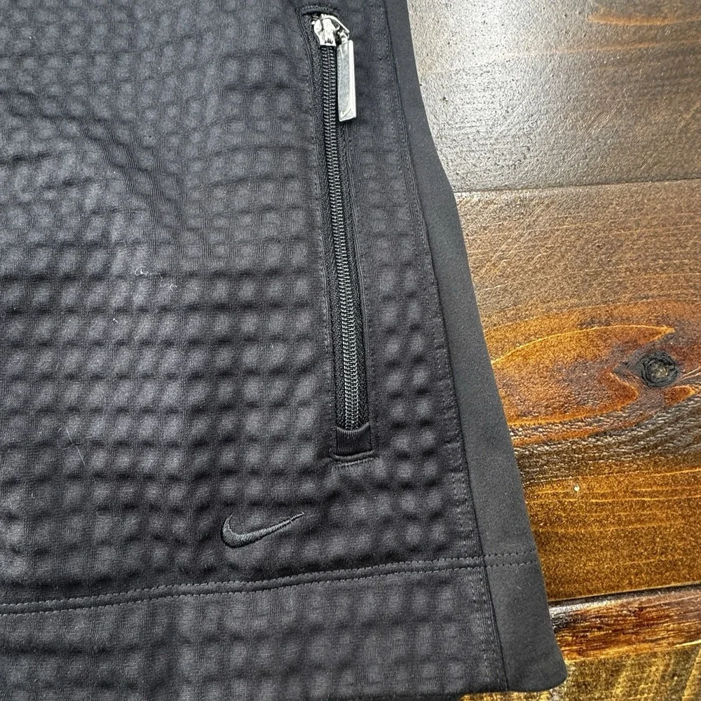 Nike Fit Dry Women's Dot Waffle Knit Golf Jacket Black Dry Fit Small 38